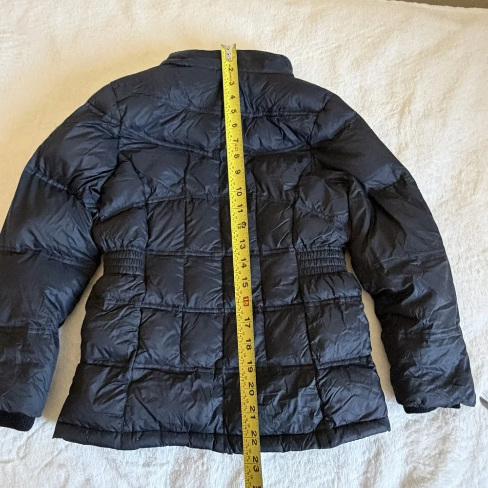 DIESEL Girls Sz 7S Black Down Puffer Coat- No Hood